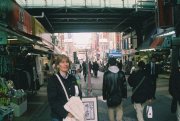 Ueno market, beneath the railway